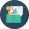 graphic of cash and change