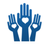 graphic of hands being raised together